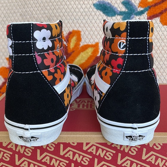 Vans Men’s Sk8-Hi Flower Black/Multi  sneakers - Picture 14 of 16